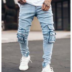画像5: PRSTGE Zip Cargo Skinny Jeans v4 Premium Denim Pants デニム カーゴ スキニー パンツ (5)