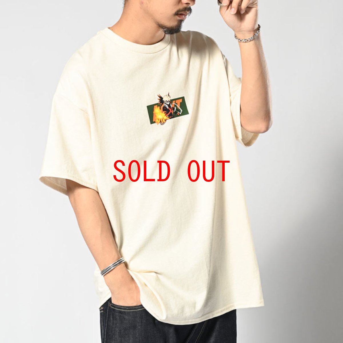 画像1: × 僕のヒーローアカデミア Box Logo S/S Tee 爆豪勝己 半袖 Tシャツ (1)