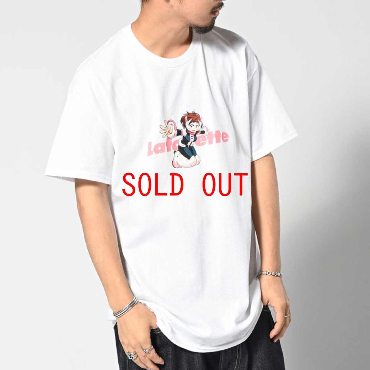 画像2: × 僕のヒーローアカデミア Lafayette LOGO S/S Tee 麗日お茶子 半袖 Tシャツ (2)