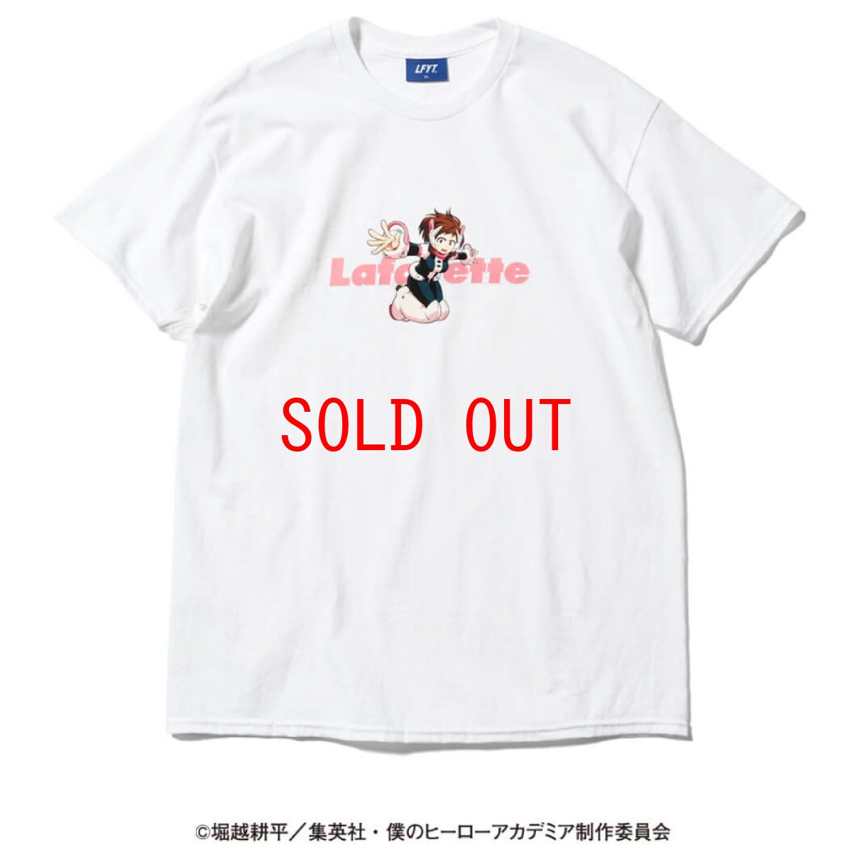 画像1: × 僕のヒーローアカデミア Lafayette LOGO S/S Tee 麗日お茶子 半袖 Tシャツ (1)