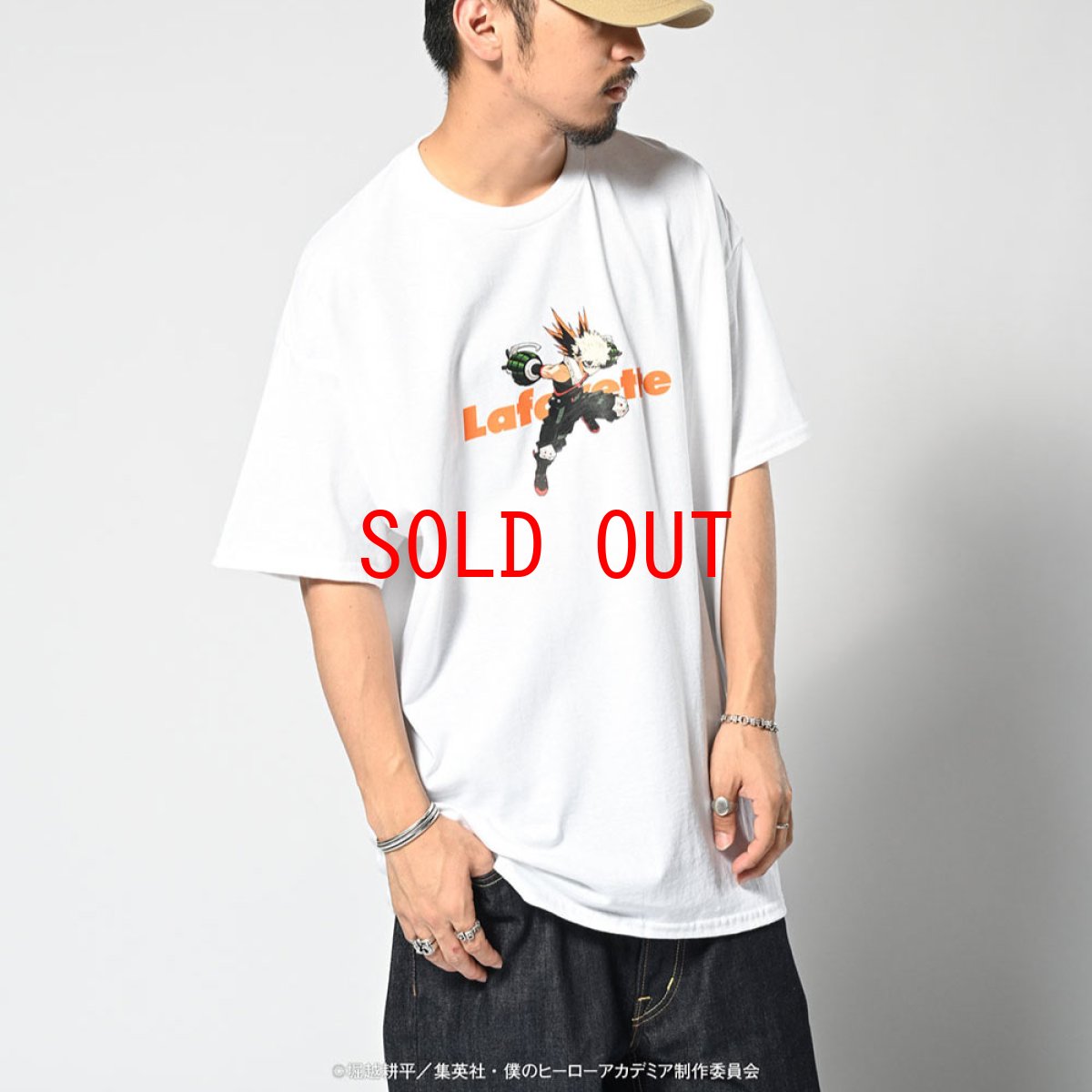 画像6: × 僕のヒーローアカデミア Lafayette LOGO S/S Tee 爆豪勝己 半袖 Tシャツ (6)