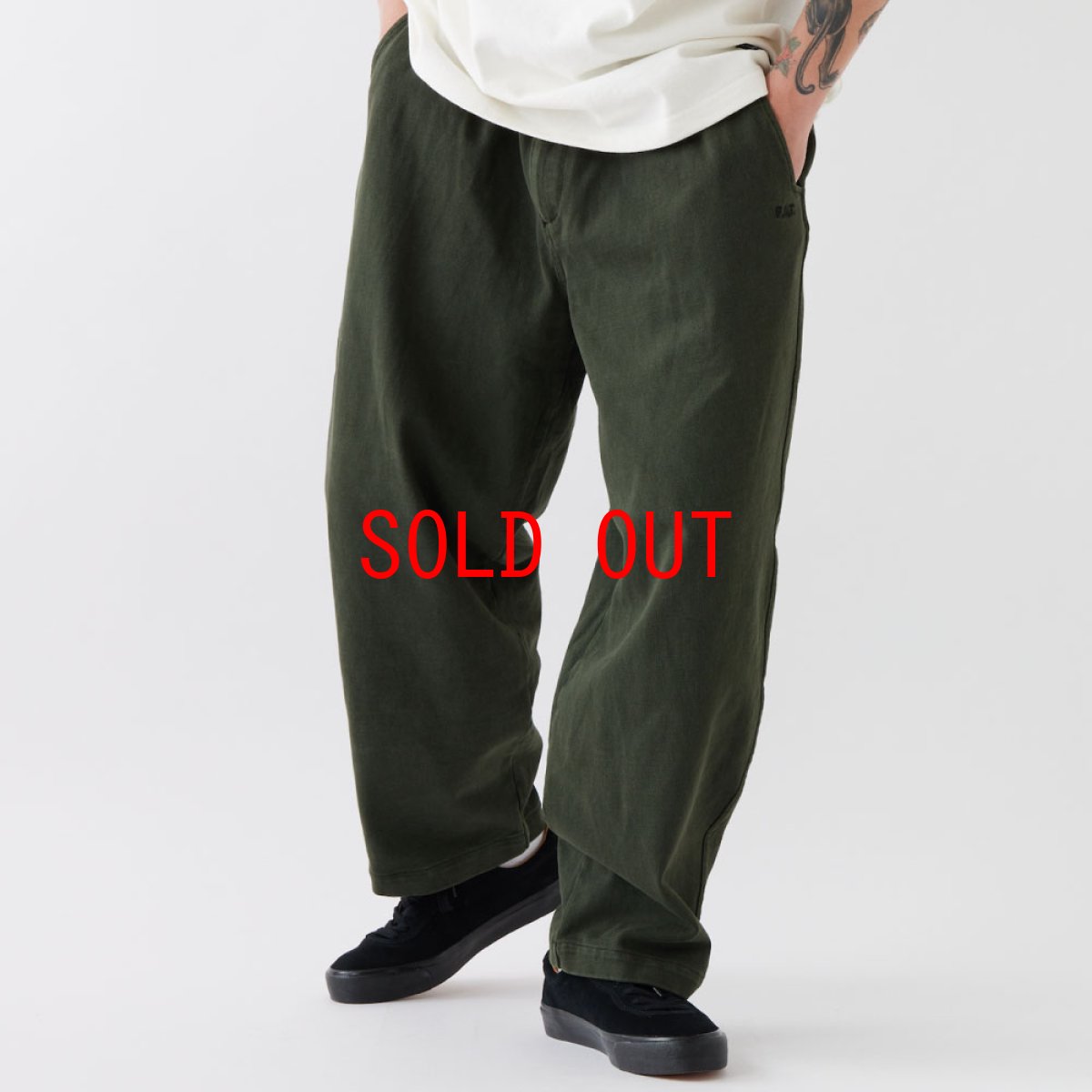 画像1: Figez Relax Easy Pants Olive リラックス イージー パンツ (1)