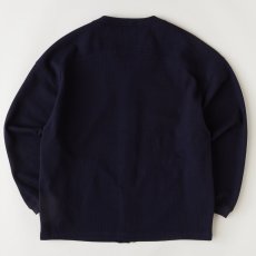 画像3: WAFFGAN Solid Waffle Cardigan Navy ソリッド ワッフル スナップ カーディガン (3)