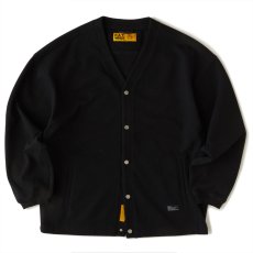 画像2: WAFFGAN Solid Waffle Cardigan Black ソリッド ワッフル スナップ カーディガン (2)