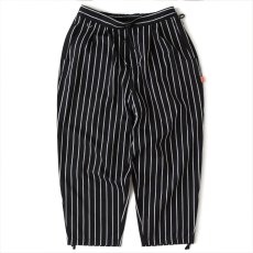 画像2: × Cookman Chefripe Relax Easy Pants Black × クックマン リラックス ストライプ イージー パンツ (2)