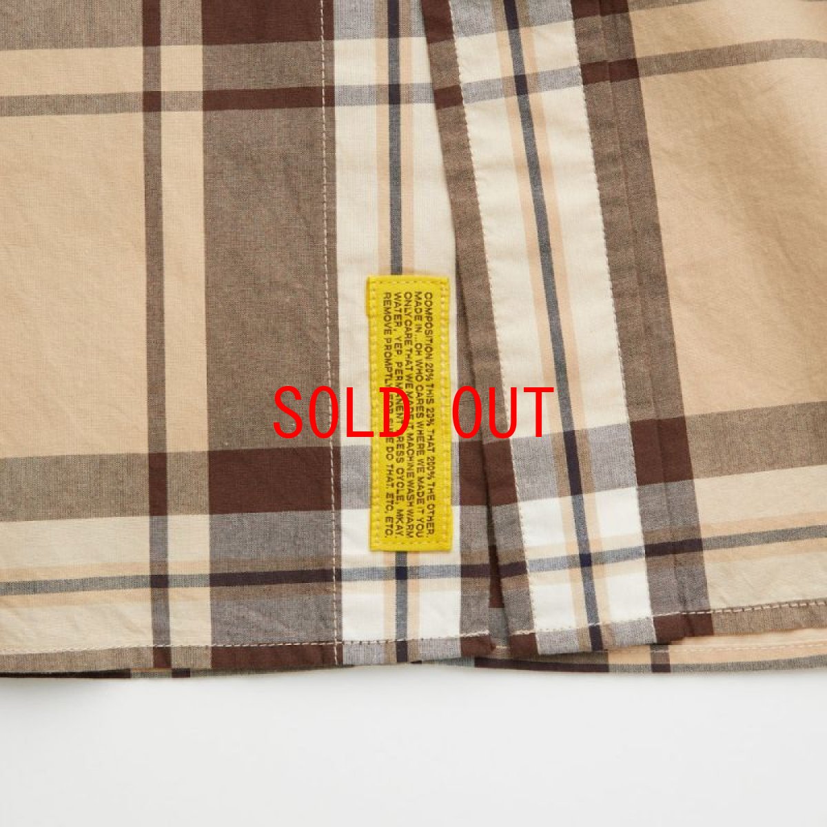 画像6: Dekachek L/S Shirt 長袖 ボタンダウン チェック シャツ Beige (6)