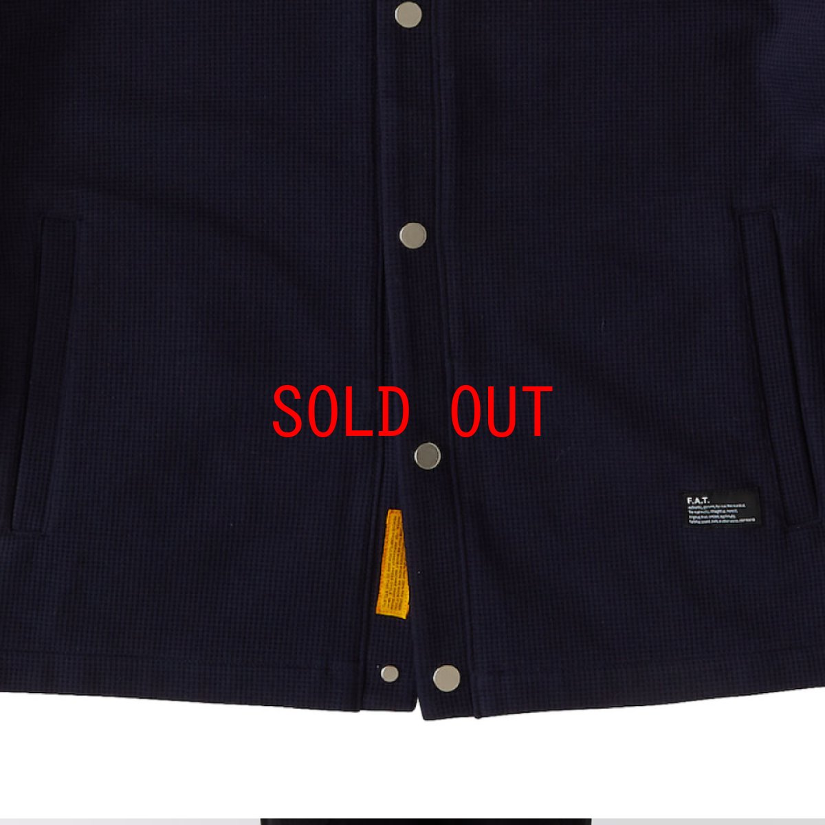 画像8: WAFFGAN Solid Waffle Cardigan Navy ソリッド ワッフル スナップ カーディガン (8)