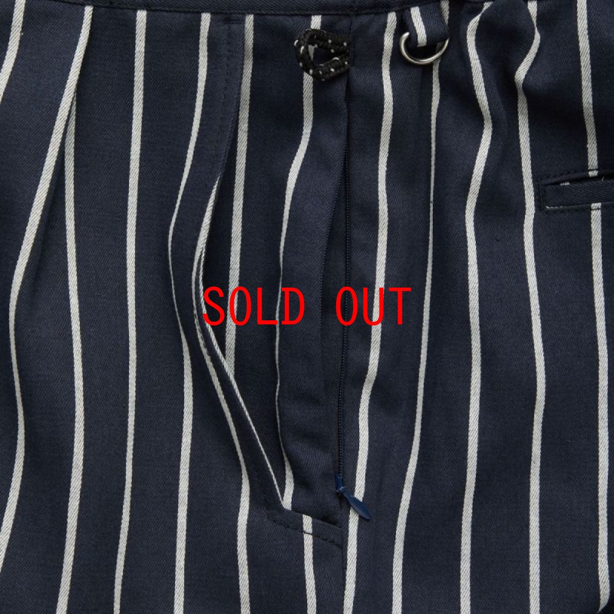 画像4: × Cookman Chefripe Relax Easy Pants Navy × クックマン リラックス ストライプ イージー パンツ (4)