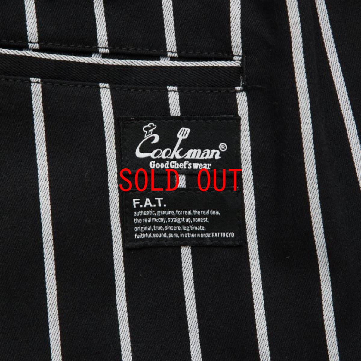 画像4: × Cookman Chefripe Relax Easy Pants Black × クックマン リラックス ストライプ イージー パンツ (4)