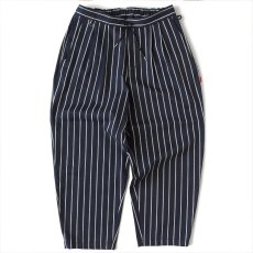 画像2: × Cookman Chefripe Relax Easy Pants Navy × クックマン リラックス ストライプ イージー パンツ (2)