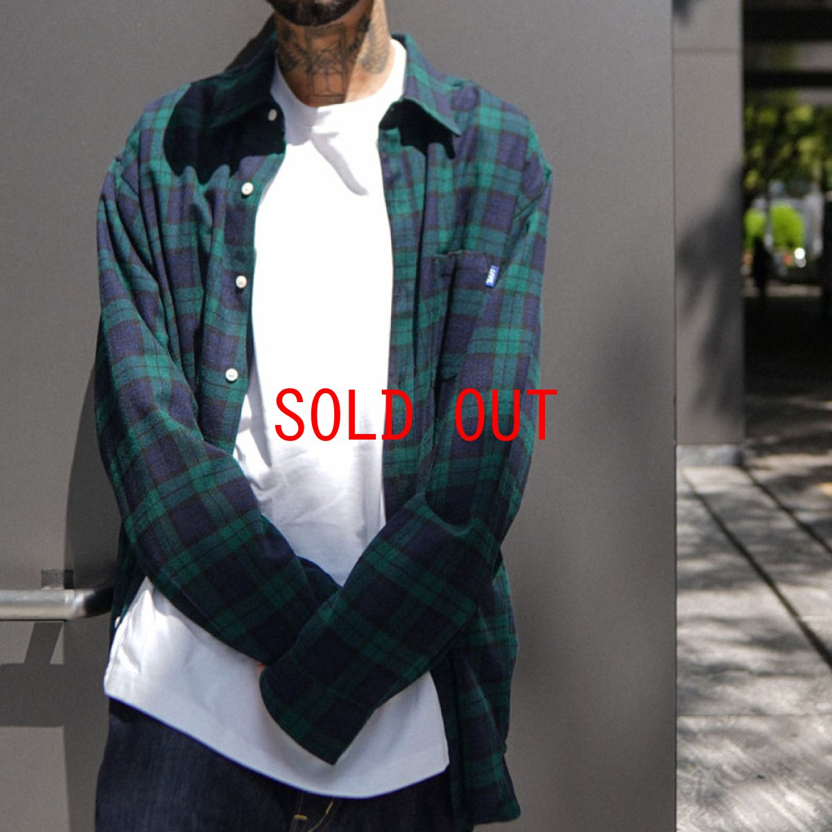 画像7: Cotton Check L/S Big Shirt Blackwatch チェック ブラックウォッチ 長袖 シャツ   (7)