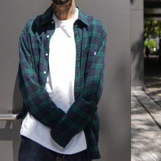 画像7: Cotton Check L/S Big Shirt Blackwatch チェック ブラックウォッチ 長袖 シャツ   (7)