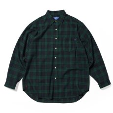 画像2: Cotton Check L/S Big Shirt Blackwatch チェック ブラックウォッチ 長袖 シャツ   (2)