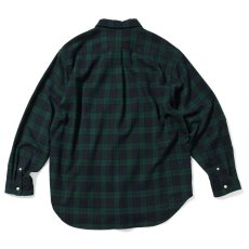 画像3: Cotton Check L/S Big Shirt Blackwatch チェック ブラックウォッチ 長袖 シャツ   (3)