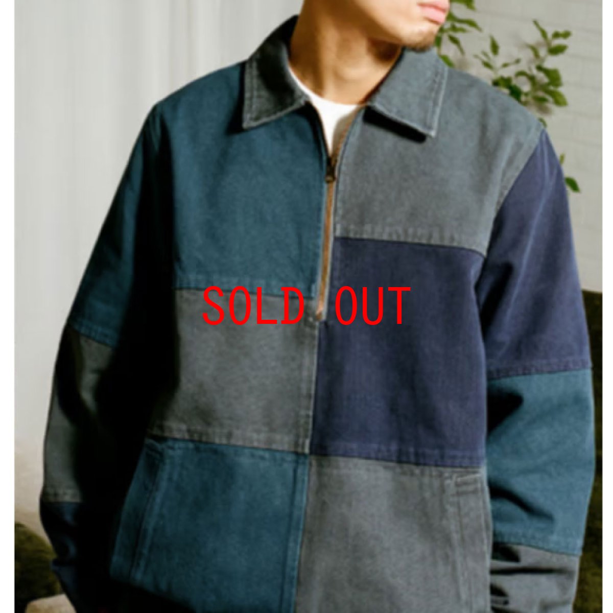画像5: Washed Canvas Patchwork Jacket Navy ウォッシュ キャンバス パッチワーク ジャケット (5)