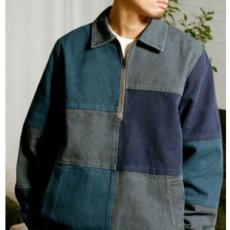 画像5: Washed Canvas Patchwork Jacket Navy ウォッシュ キャンバス パッチワーク ジャケット (5)