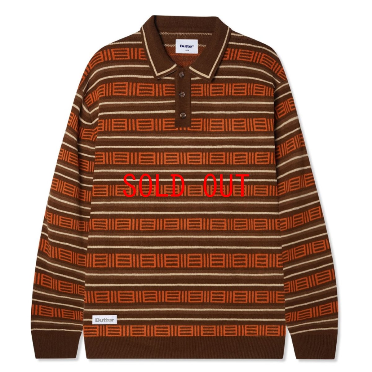 画像2: Windsor Knitted Sweater  -Brown ニット ポロ セーター (2)