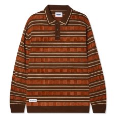 画像2: Windsor Knitted Sweater  -Brown ニット ポロ セーター (2)
