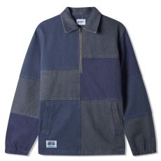 画像1: Washed Canvas Patchwork Jacket Navy ウォッシュ キャンバス パッチワーク ジャケット (1)