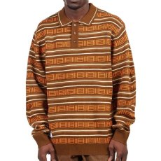 画像9: Windsor Knitted Sweater  -Brown ニット ポロ セーター (9)
