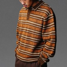 画像4: Windsor Knitted Sweater  -Brown ニット ポロ セーター (4)