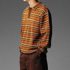 画像1: Windsor Knitted Sweater  -Brown ニット ポロ セーター (1)