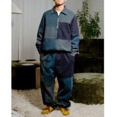 画像8: Washed Canvas Patchwork Pants Navy ウォッシュ キャンバス パッチワーク パンツ (8)