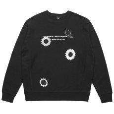 画像1: × BROOKLYN MACHINE WORKS Gangsta Crew Neck Sweatshirt BLK ブルックリンマシンワークス クルーネック スウェット (1)