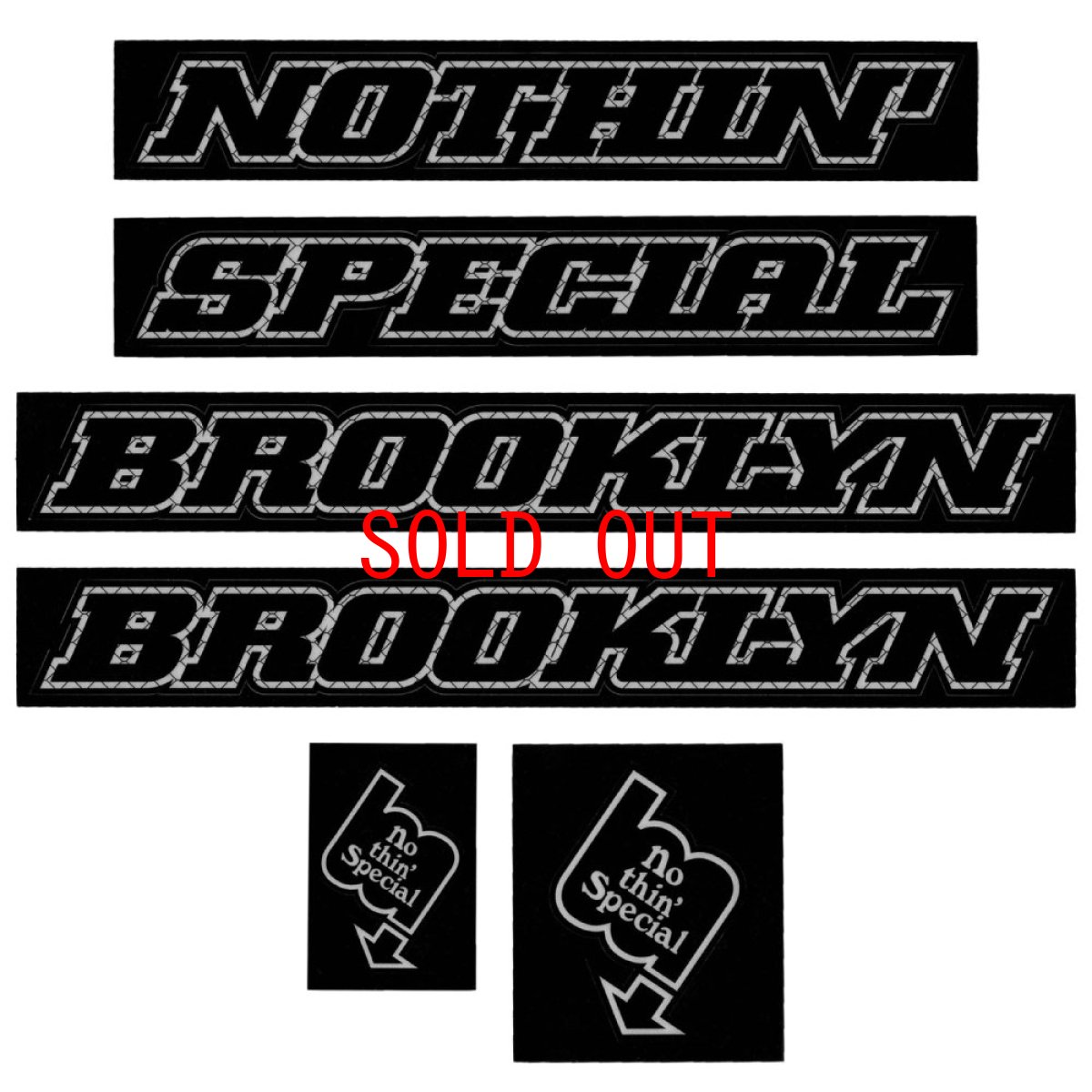 画像1: × BROOKLYN MACHINE WORKS Reflective Sticker Pack ブルックリン マシン ワークス リフレクティヴ ステッカー パック (1)