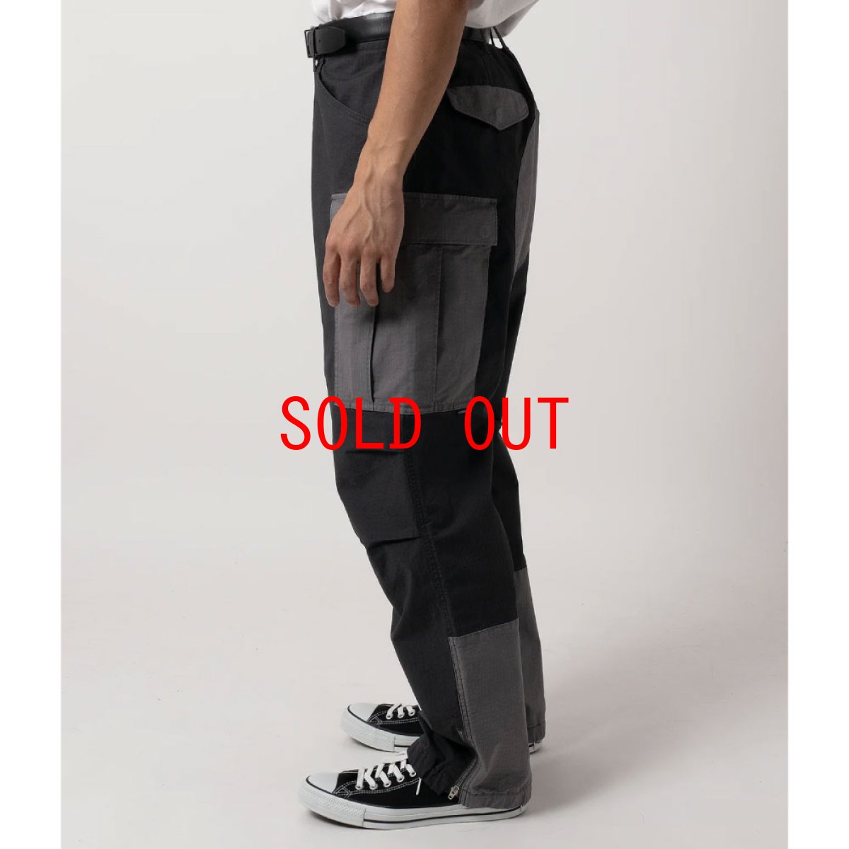 画像6: Switched Combat Cargo Pants Gray 切替 リップストップ カーゴ パンツ (6)