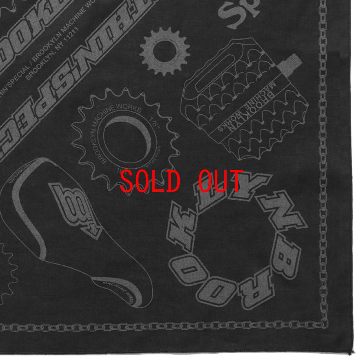 画像5: × BROOKLYN MACHINE WORKS Reflective Bandana ブルックリンマシンワークス リフレクティヴ バンダナ (5)