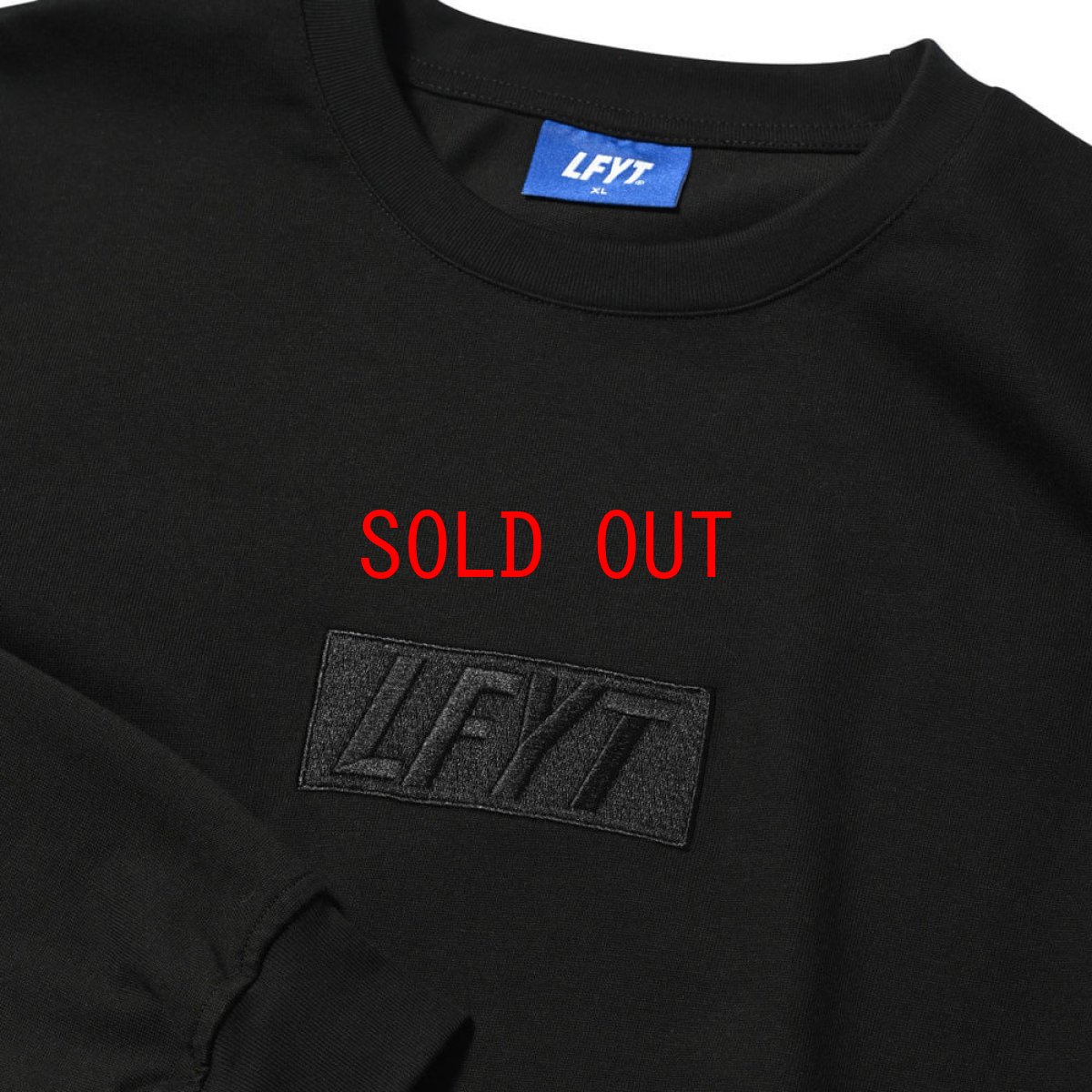 画像2: Tonal Box Logo L/S Tee BK トーナル ボックス ロゴ 長袖 Tシャツ (2)