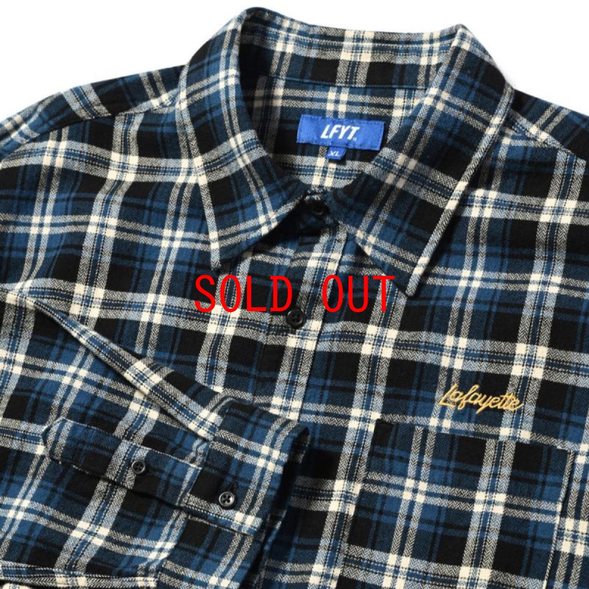 画像5: Script Logo Plaid Flannel L/S Shirts NVY タータン フランネル チェック 長袖 シャツ (5)
