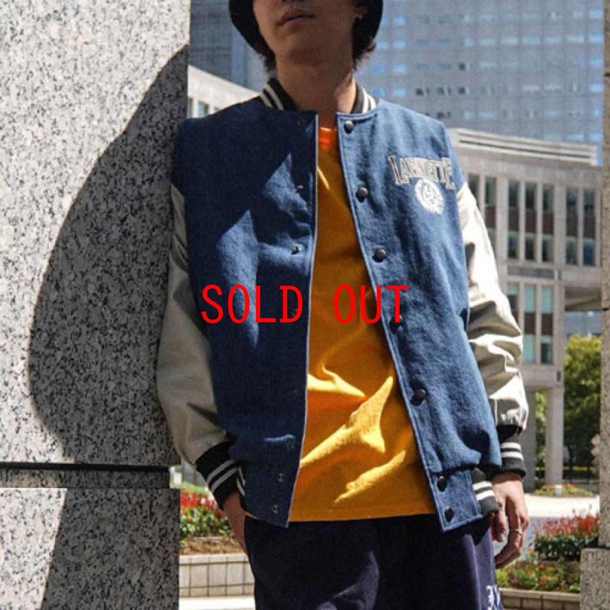 画像11: Coat Of Arms Varsity Jacket Wash Denim スタジアム ジャケット スタジャン (11)