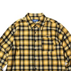 画像7: Script Logo Plaid Flannel L/S Shirts YLW タータン フランネル チェック 長袖 シャツ (7)