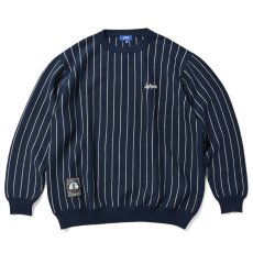 画像2: Pinstripe Cotton Sweater ピンストライプ コットン セーター ニット (2)