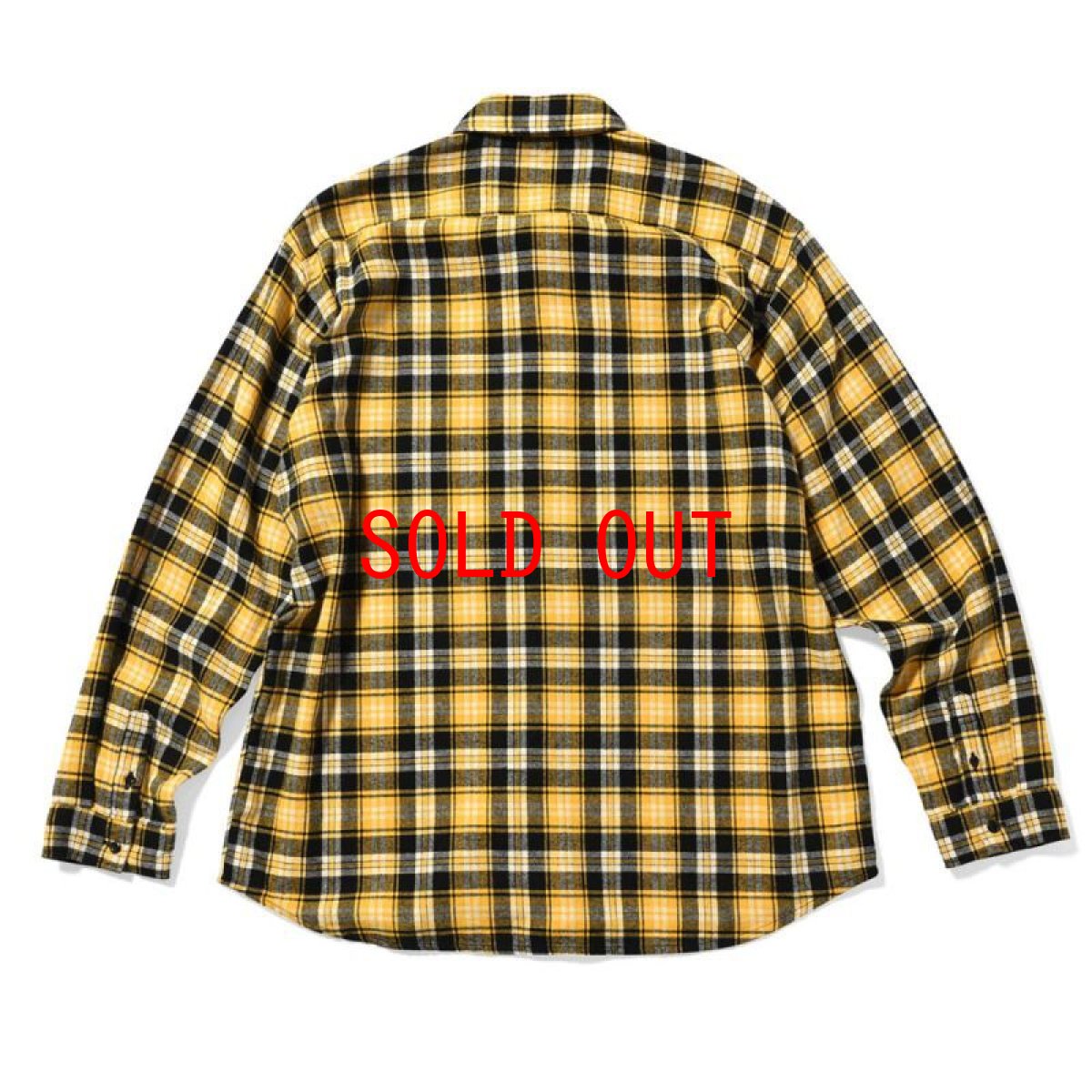 画像2: Script Logo Plaid Flannel L/S Shirts YLW タータン フランネル チェック 長袖 シャツ (2)