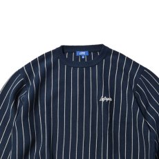 画像9: Pinstripe Cotton Sweater ピンストライプ コットン セーター ニット (9)