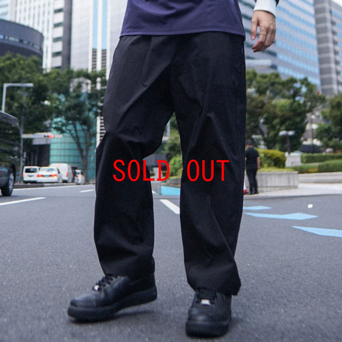 画像8: Active Easy Nylon Pants BLK コットン ナイロン 混紡 イージー パンツ (8)