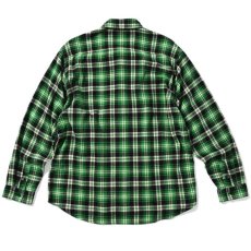 画像2: Script Logo Plaid Flannel L/S Shirts GRN タータン フランネル チェック 長袖 シャツ (2)