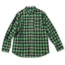 画像1: Script Logo Plaid Flannel L/S Shirts GRN タータン フランネル チェック 長袖 シャツ (1)