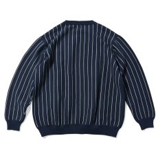 画像3: Pinstripe Cotton Sweater ピンストライプ コットン セーター ニット (3)