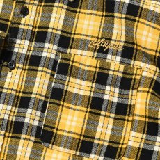 画像4: Script Logo Plaid Flannel L/S Shirts YLW タータン フランネル チェック 長袖 シャツ (4)