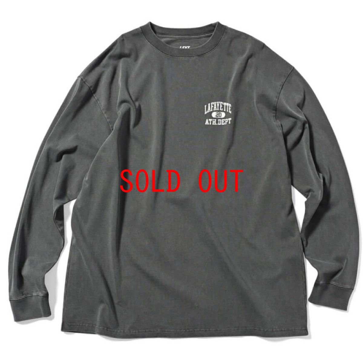 画像2: Worn Out Athletics Logo L/S Tee ビンテージ ウォッシュ カレッジ ロゴ 長袖 Tシャツ (2)