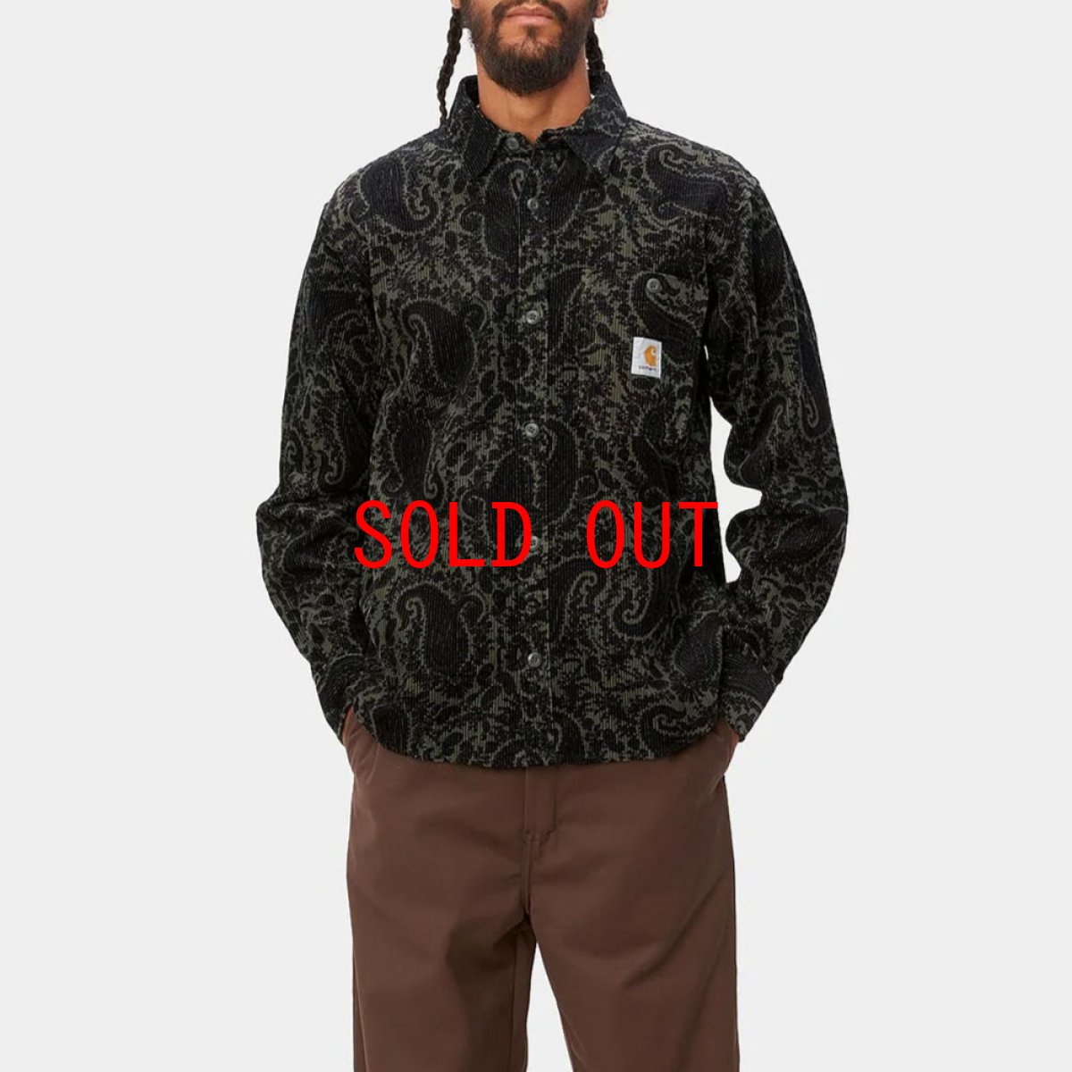 画像9: Flint Paisley Print Rinsed L/S Shirt ペイズリー 長袖 コーデュロイ シャツ (9)