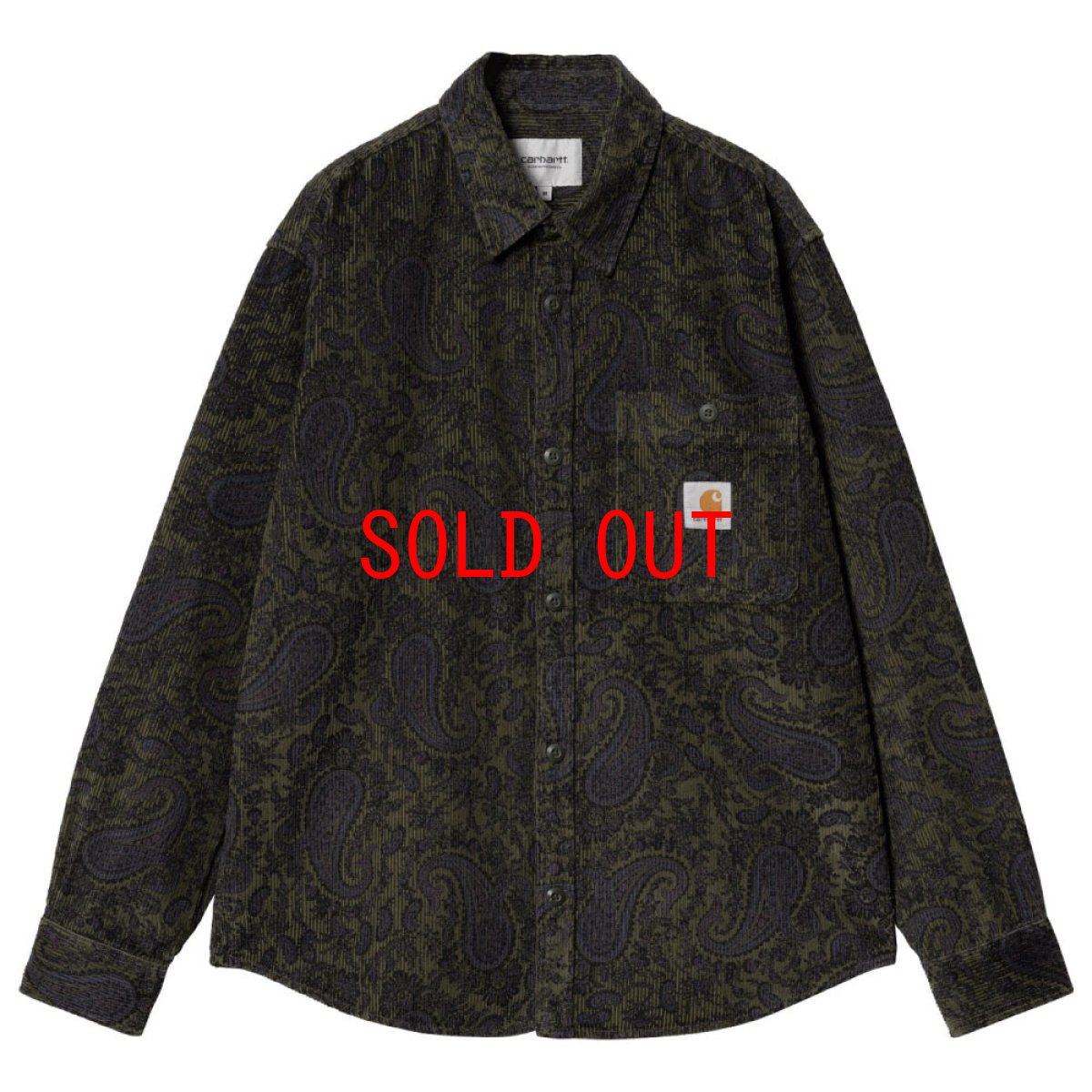 画像3: Flint Paisley Print Rinsed L/S Shirt ペイズリー 長袖 コーデュロイ シャツ (3)