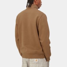 画像5: Chase Half Zip Neck Sweatshirt Tamarind Brown ハーフ ジップ ロゴ スウェット シャツ (5)