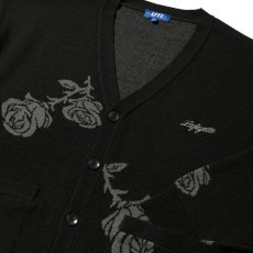 画像4: Rose Knit Cardigan BLK ローズ ニット カーディガン (4)