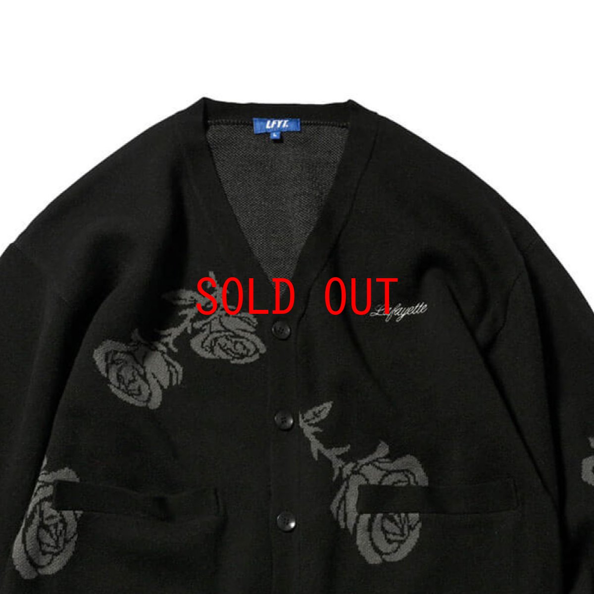 画像11: Rose Knit Cardigan BLK ローズ ニット カーディガン (11)