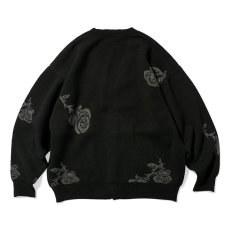 画像3: Rose Knit Cardigan BLK ローズ ニット カーディガン (3)